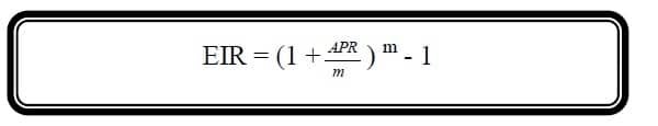 effective interest rate formula