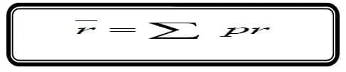 expected rate of return formula