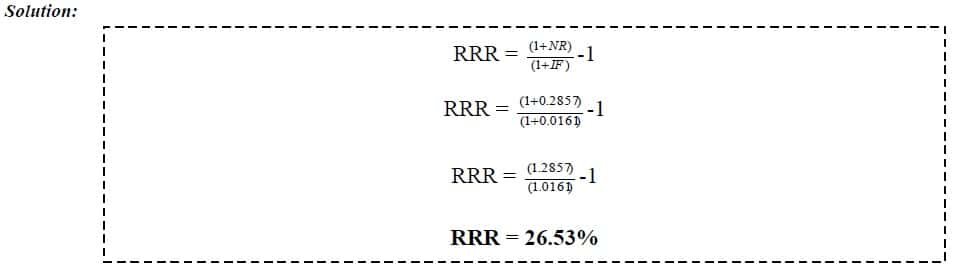 real rate of return example