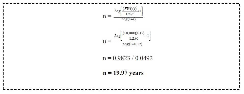 present value of annuity time unknown