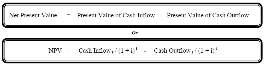 net present value formula