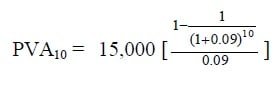 present value of annuity formula