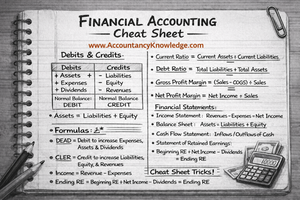 Financial Accounting Cheat Sheet - Accountancy Knowledge